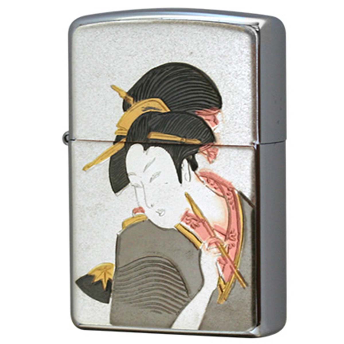 Zippo ジッポー 電鋳板 プレート貼り 和柄 伝統工芸 浮世絵 プレゼント 贈り物 男性 女性 かっこいい オプション購入で名入れ可 メール便可 7,326円
