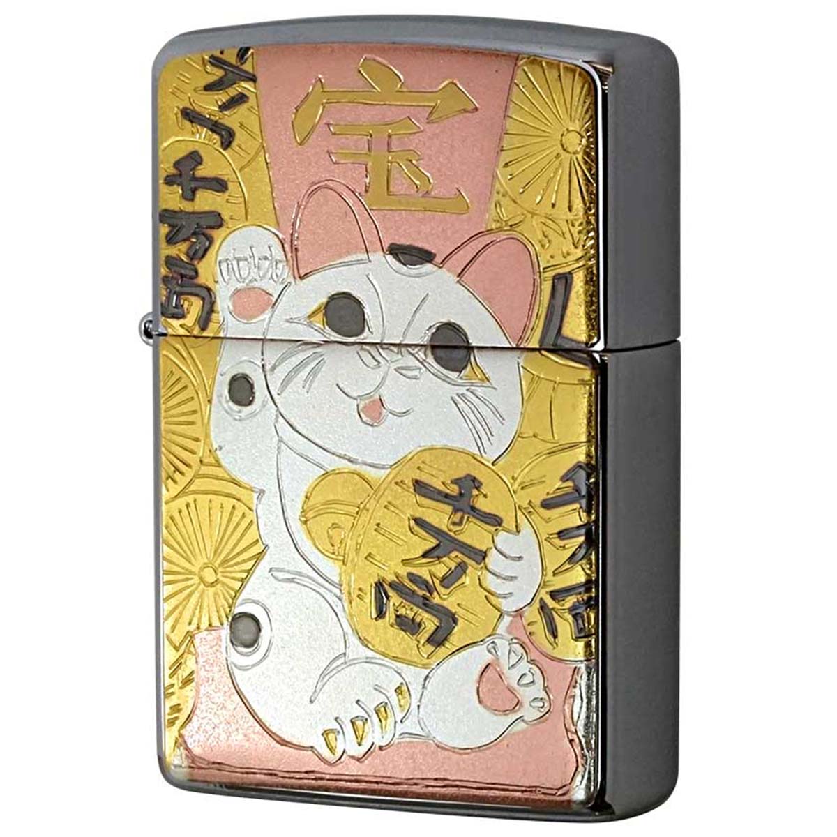 楽天市場】zippo(ジッポーライター)和板 電鋳板 招き猫