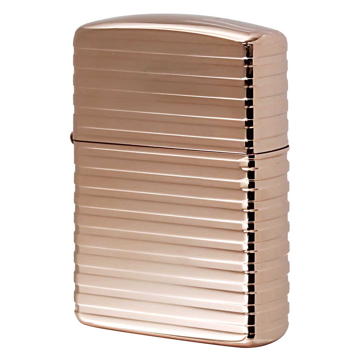 Zippo ジッポー ARMOR アーマー ホリゾンタルストライプ Horizontal Stripe ピンクゴールド PG プレゼント 贈り物 男性 女性 シンプル オプション購入で名入れ可｜フラミンゴ 店
