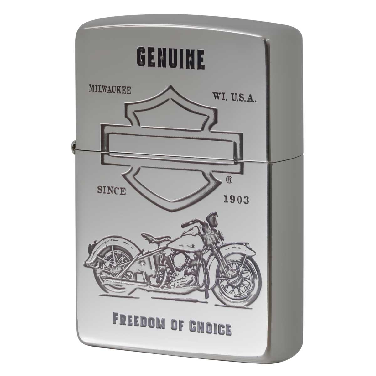 Zippo ジッポー ハーレーダビッドソン バイク 二輪 モーターサイクル Harley Davidson バイク柄 HDP-80 プレゼント 贈り物 男性 オフィシャルライセンス品 オプション購入で名入れ可｜フラミンゴ 店