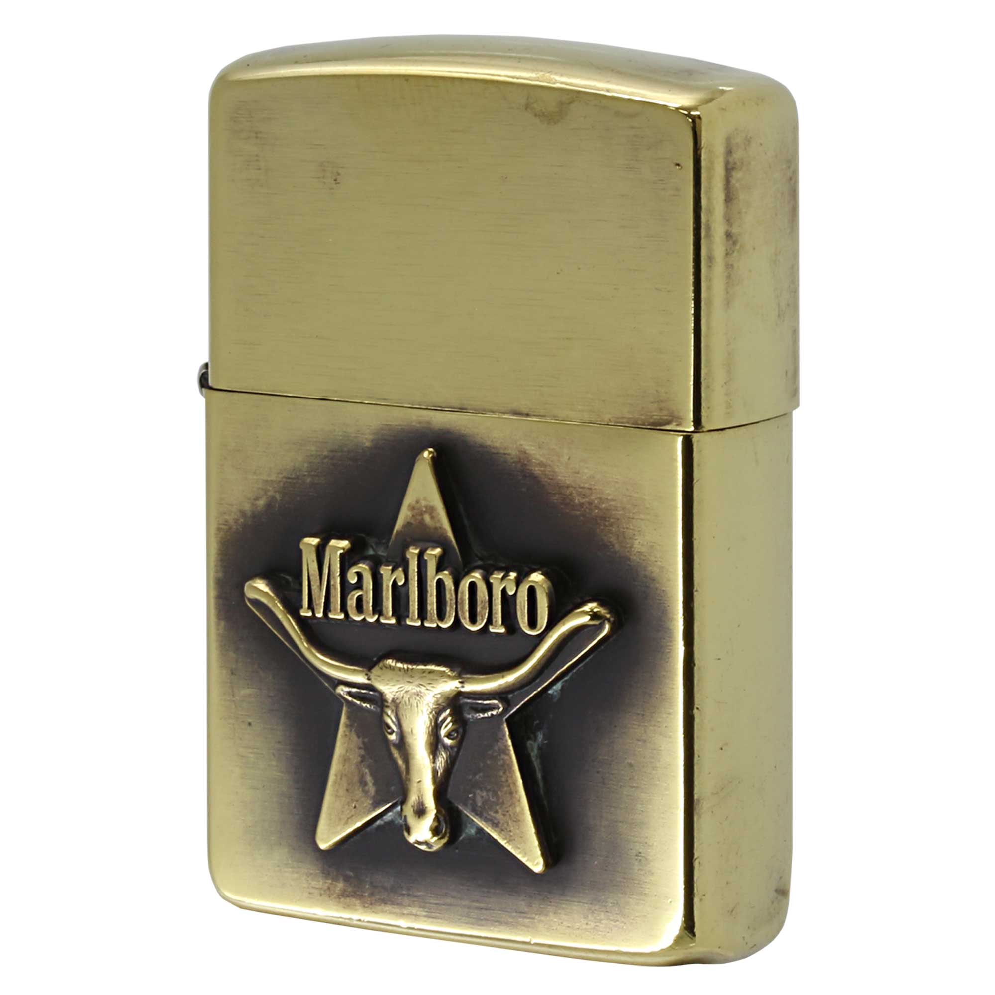 Zippo 1980年 スリム 革張り メタルエンブレム ジッポー ビンテージ