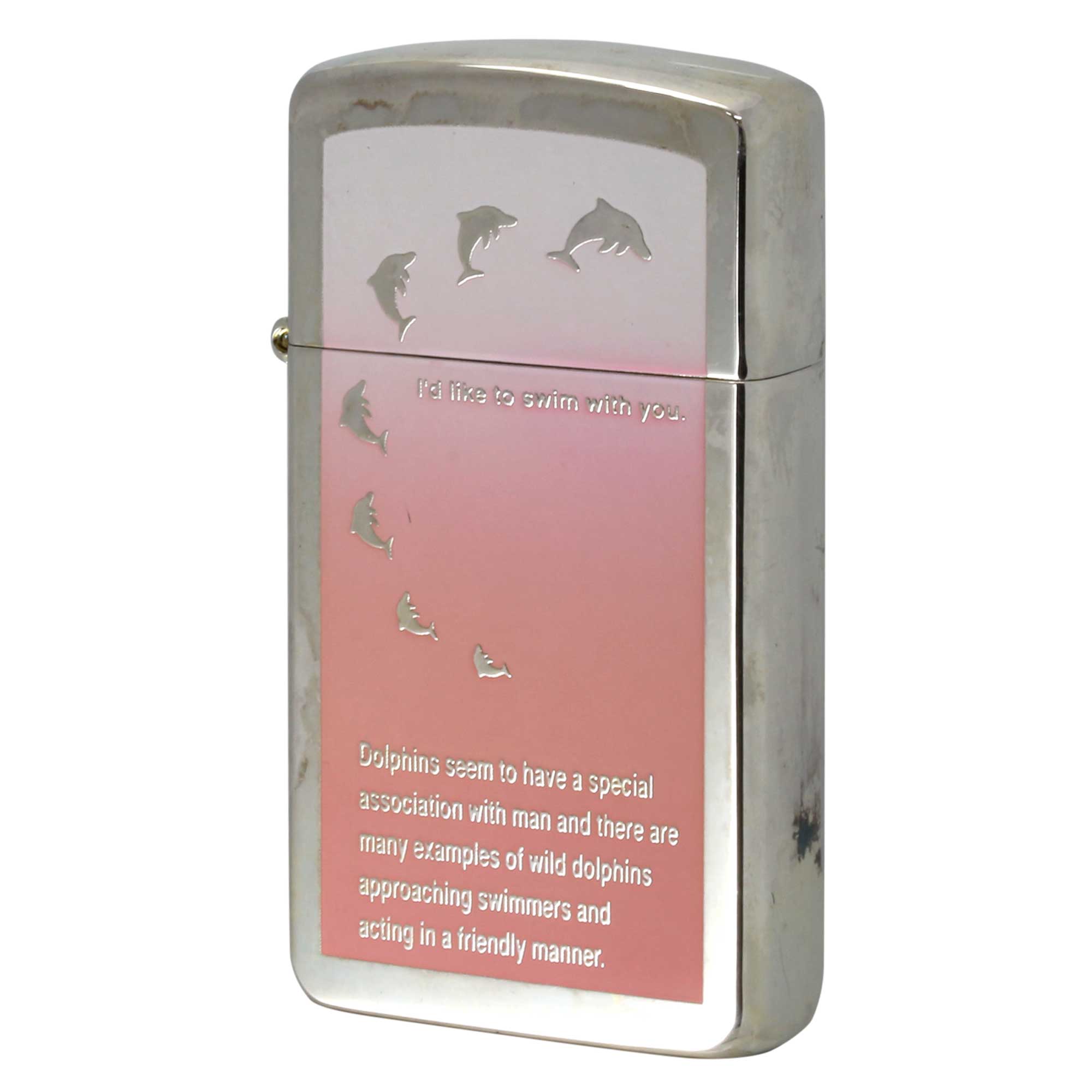 楽天市場】イルカ ポスター風デザイン ブラッシュZippo 2004年10