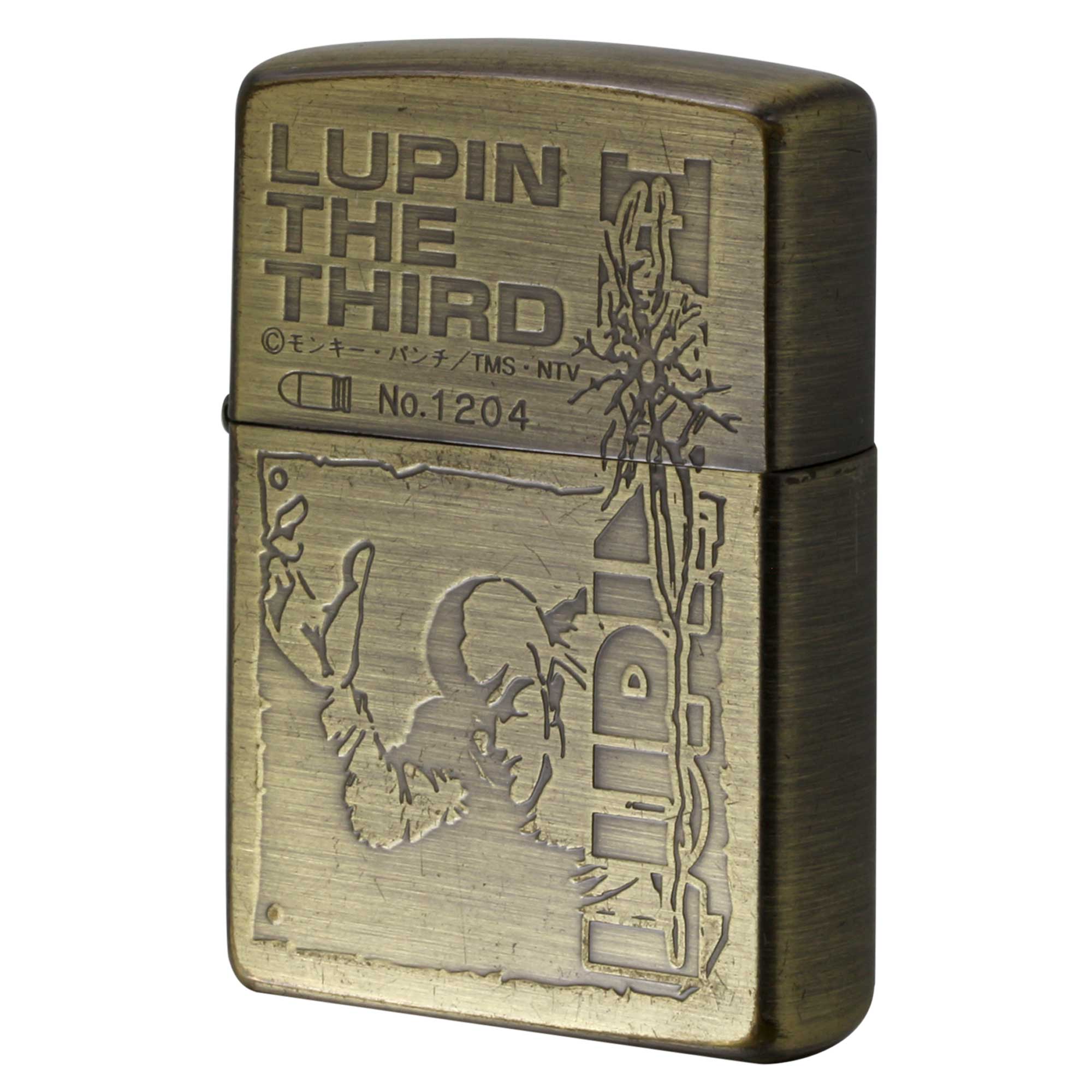 絶版/ヴィンテージ Zippo ジッポー 【中古】 1998年製造 LUPIN THE THIRD ルパン ブラス シリアルNo.1204