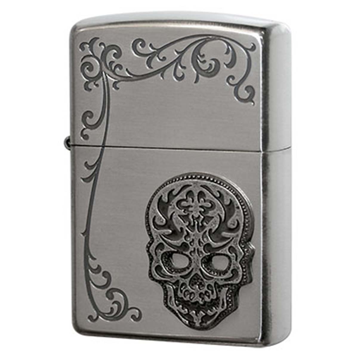 Zippo ジッポー スカル ドクロ 骸骨 アラベスク 唐草 シークレットガーデン The Seacret Garden TSG-B プレゼント 贈り物 男性 女性 かわいい オプション購入で名入れ可 メール便可