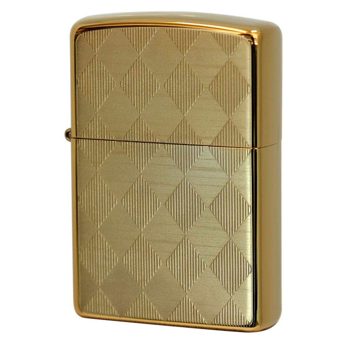 Zippo ジッポー アーガイル柄 ゴールド チタンコーティング Titanium Coating Series Ti-G-A（C） プレゼント 贈り物 女性 シンプル オプション購入で名入れ可 メール便可