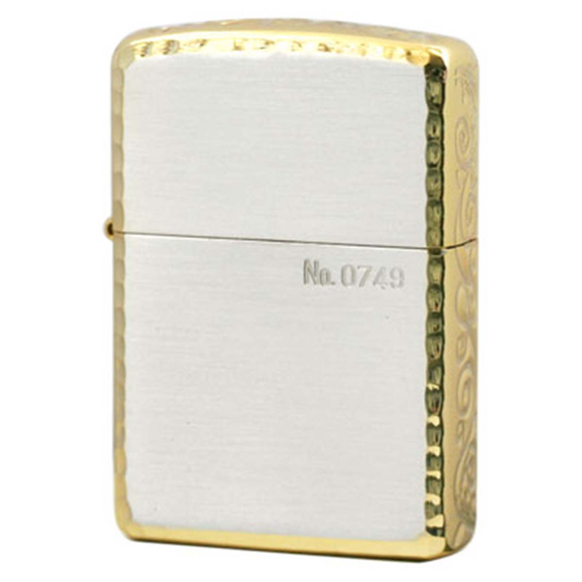 Zippo ジッポー アーマー 162 3面彫刻 コーナーリューター加工 金銀コンビメッキ シリアル番号 SG プレゼント 贈り物 男性 女性 シンプル オプション購入で名入れ可