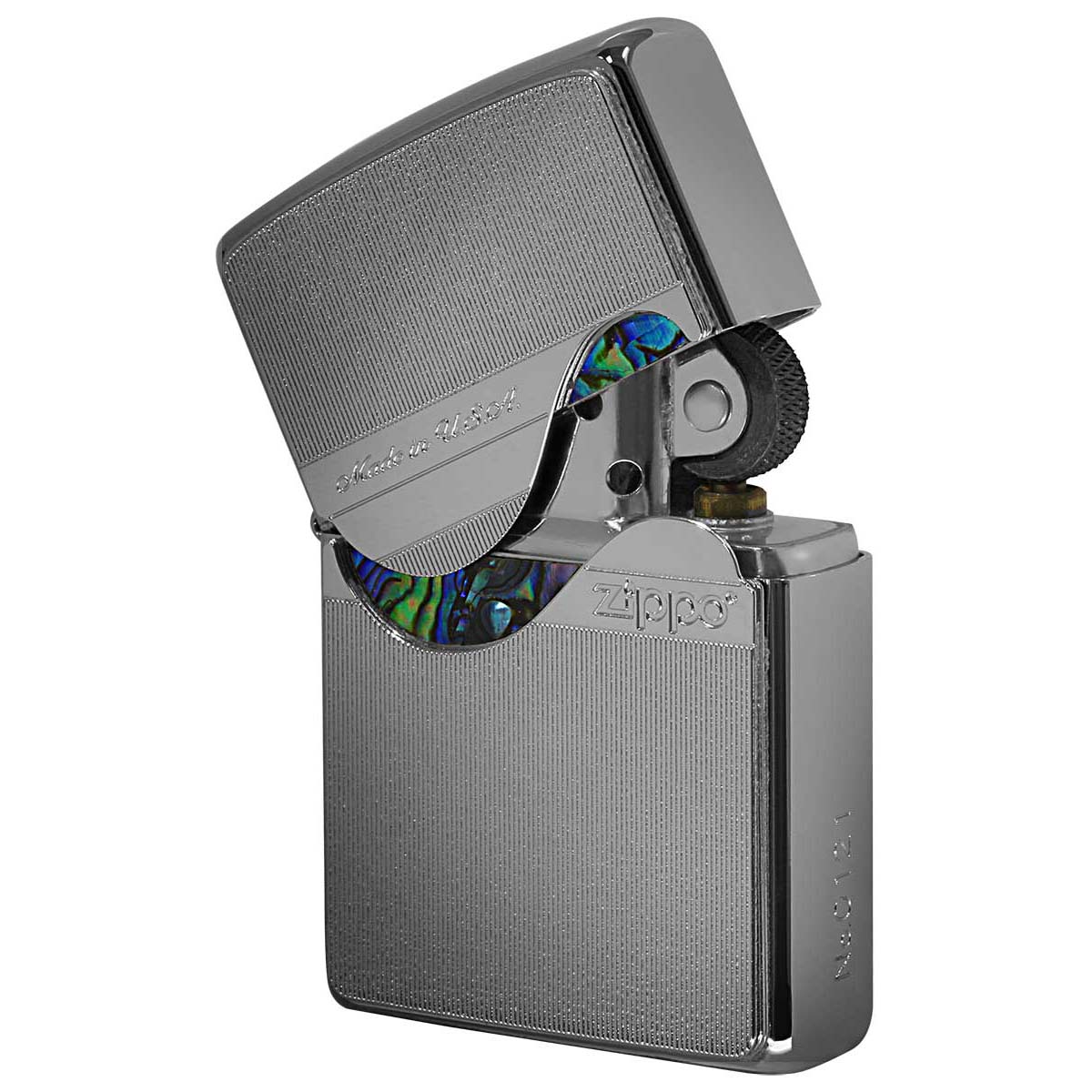 Zippo ジッポー トリックシェル 貝 プレート貼り シルバー Trick Shell トリックアクション シリアル番号 SV プレゼント 贈り物 男性 女性 シンプル オプション購入で名入れ可