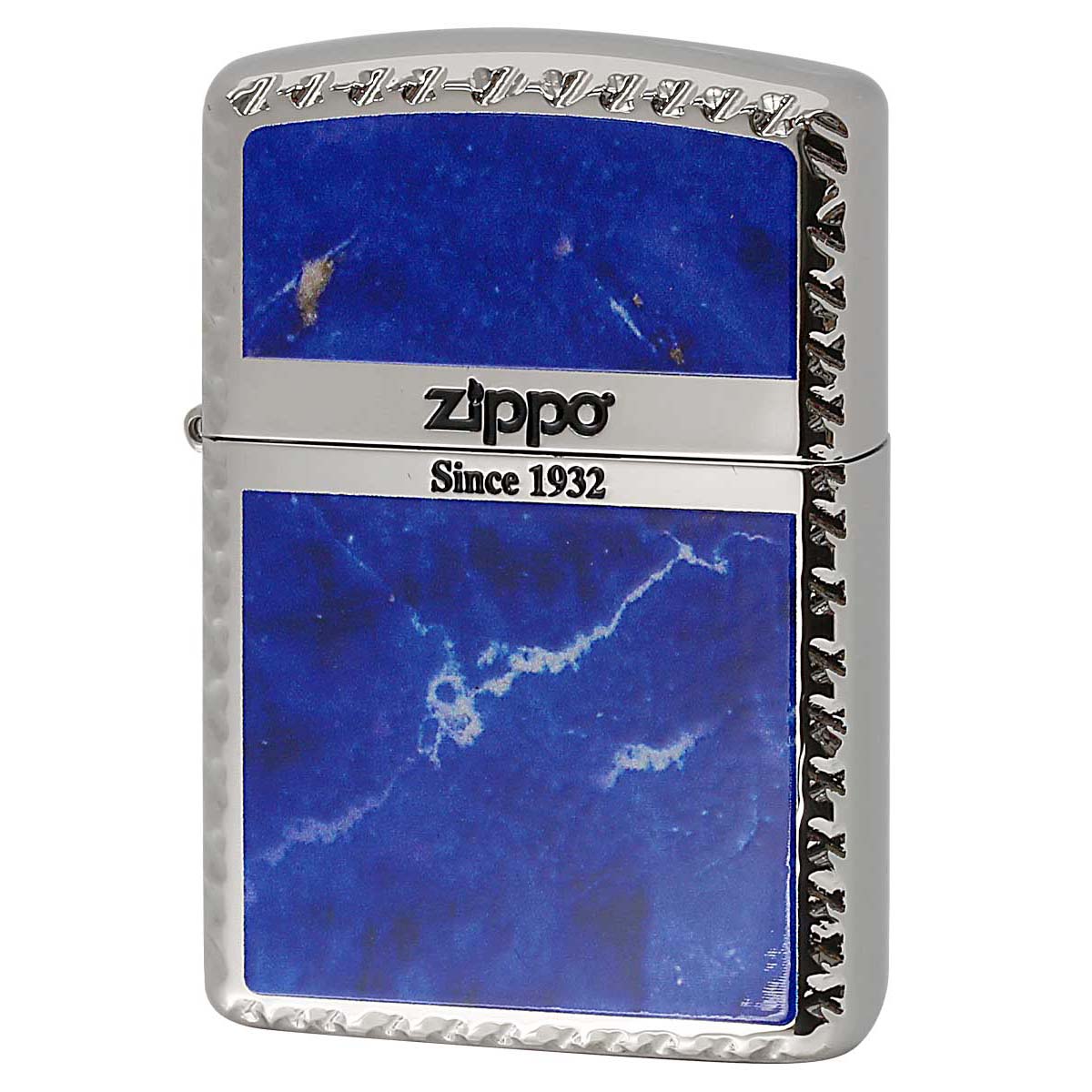 Zippo ジッポー アーマー 大理石調 マーブル柄 ブルー クロスコーナカット 両面加工 Cross Cut Series MBL プレゼント 贈り物 男性 女性 かっこいい オプション購入で名入れ可|フラミンゴ 店
