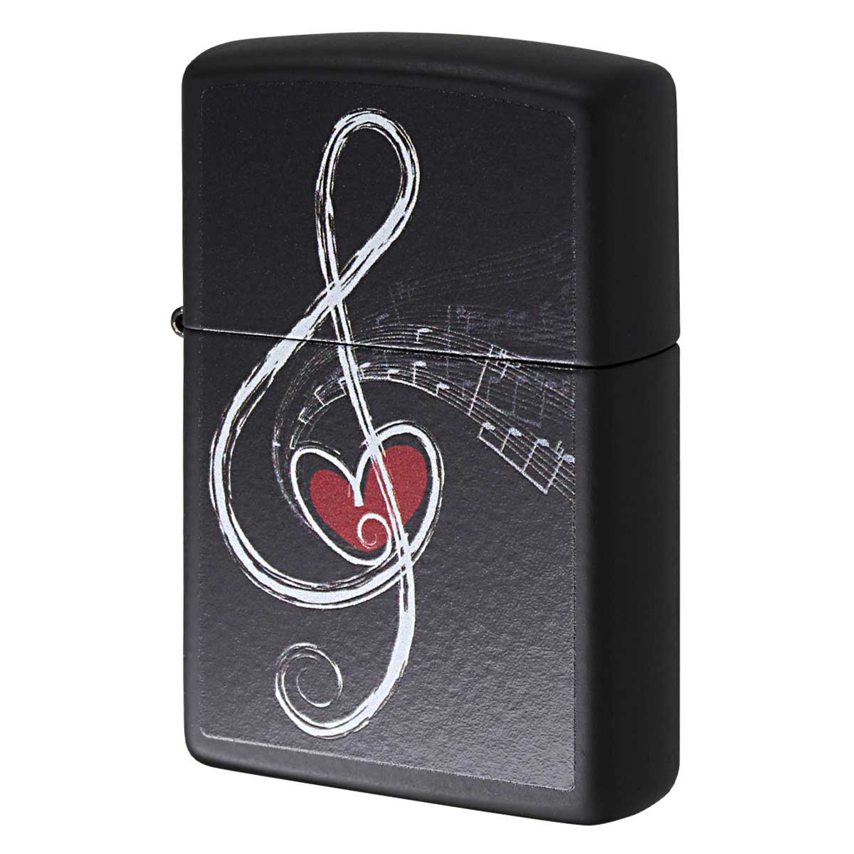 Zippo ジッポー 音符 ハート 音楽 Love Clef 46840 プレゼント 贈り物 男性 女性 かわいい オプション購入で名入れ可 メール便可