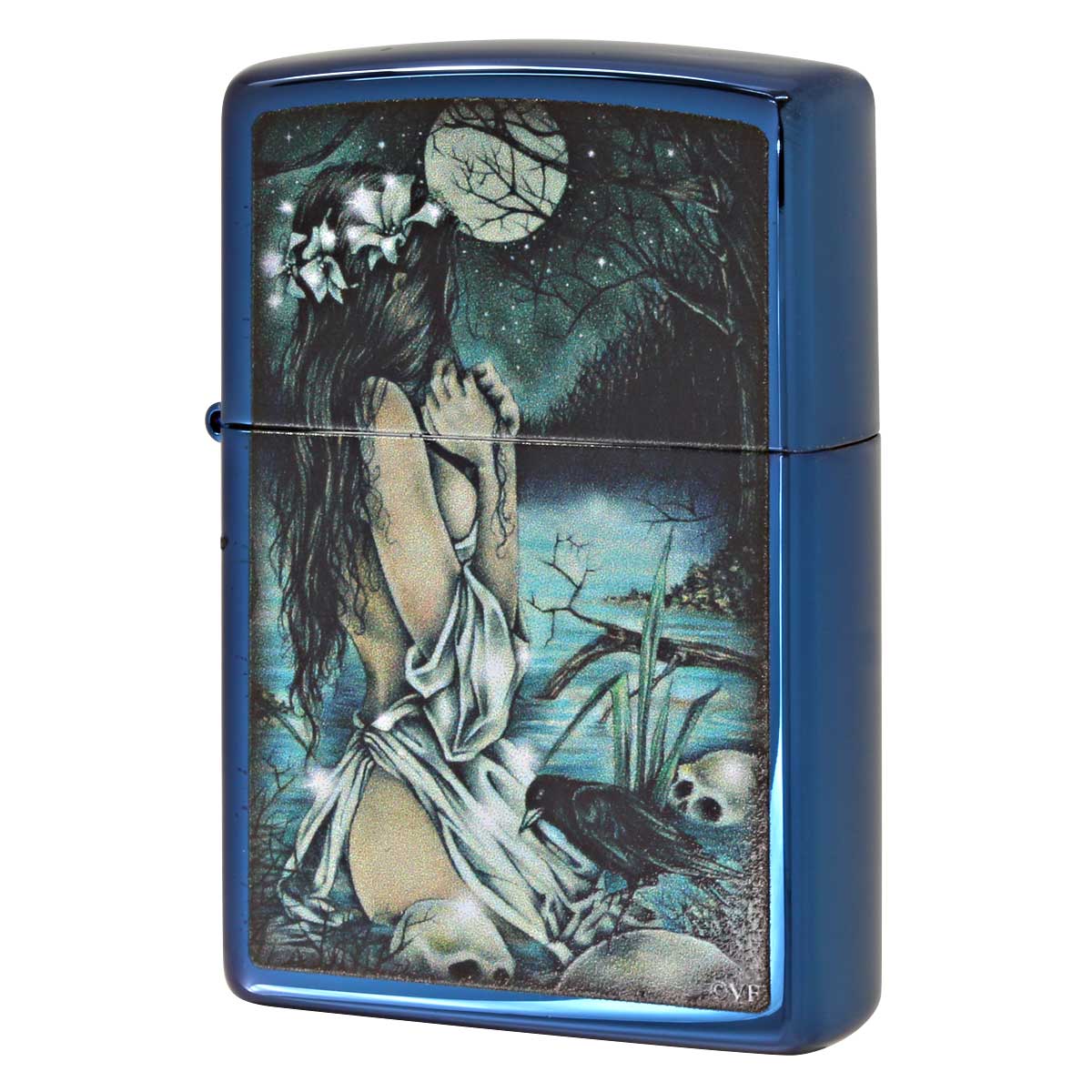 Zippo ジッポー ヴィクトリア・フランセ Victoria Frances High Polish Blue 鏡面 ポリッシュ ブルー 49764 プレゼント 贈り物 男性 女性 かわいい USAモデル アーティスト オプション購入で名入れ可 メール便可
