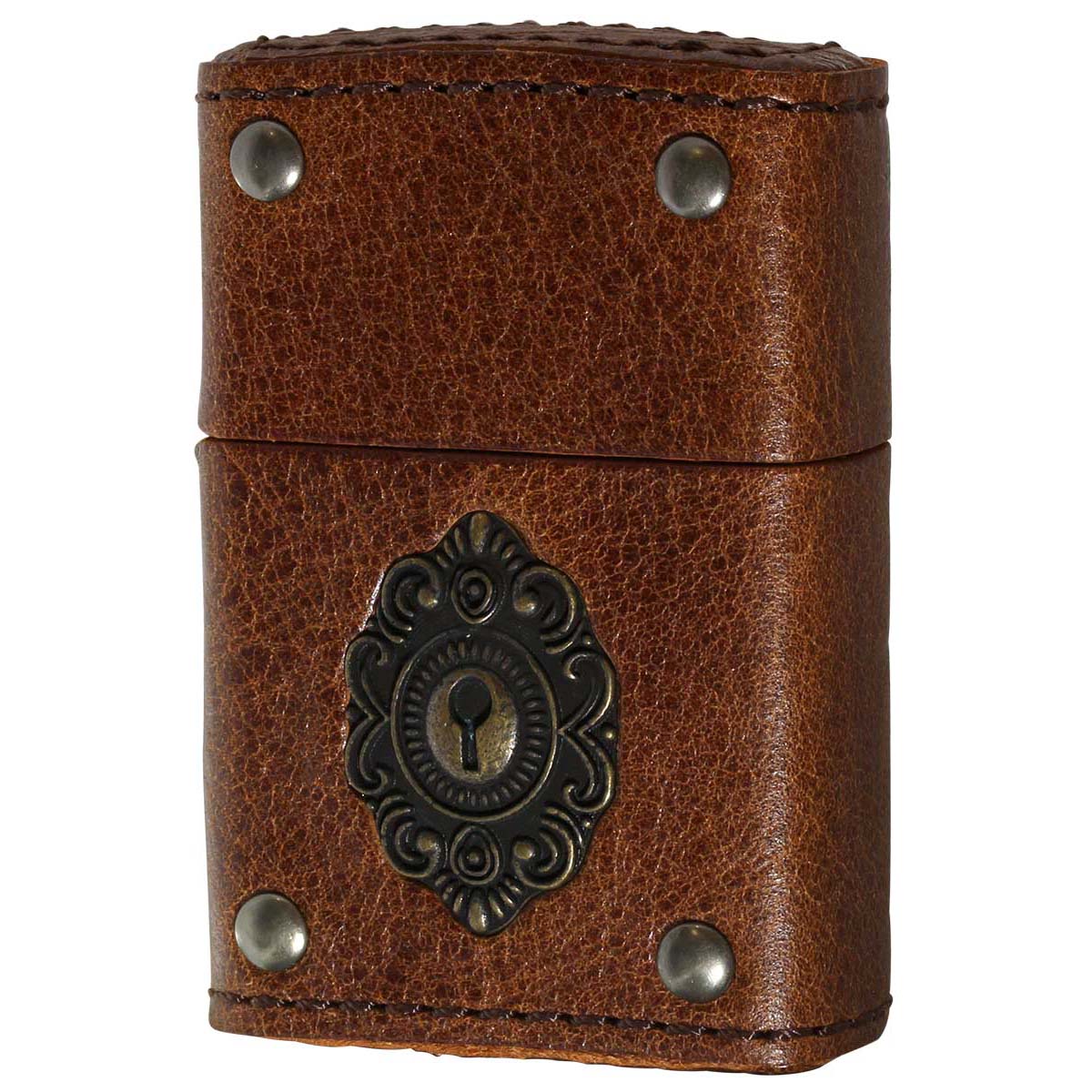 楽天市場】ZIPPO 革巻キーホール BK 2-50d /牛革 レザー 鍵穴