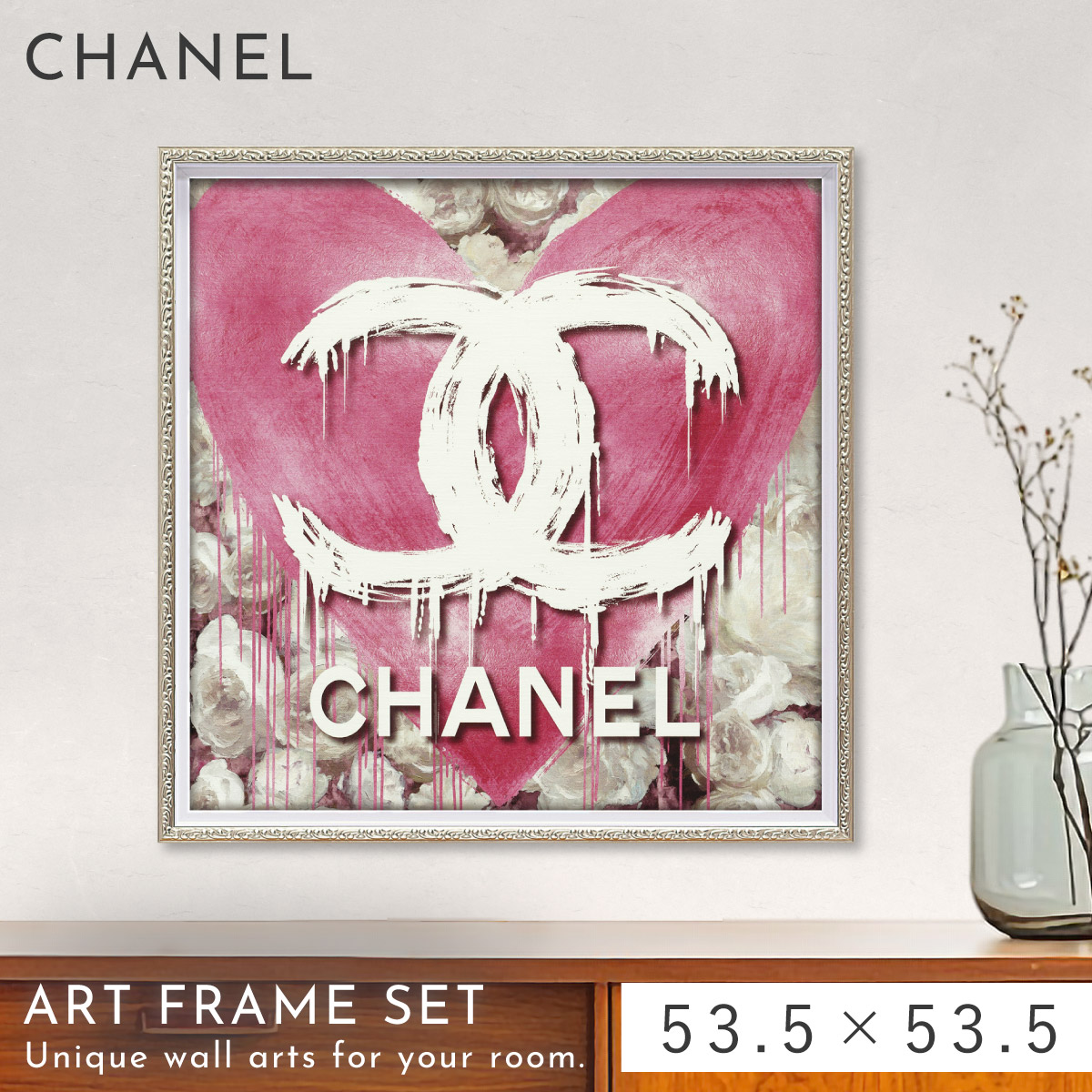 オマージュアート新品定価5万超CHANELシャネルプラダエルメスキャンバスアート 絵画 ブランド オマージュ キャンバスアート「ブラックバッグ