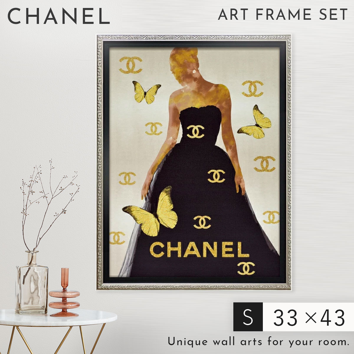 アートパネル シャネル CHANEL Mサイズ オマージュ シルバー 092300181-r1.jpg