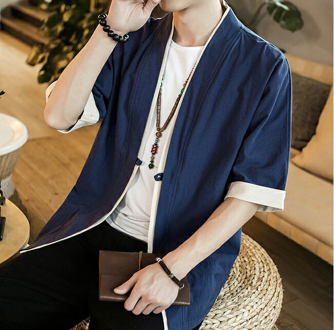 楽天市場 夏服 和式パーカー カーディガン コート 無地 和風 羽織 一つボタン シンプル トップス ゆったり カジュアル おしゃれ 大きいサイズ メンズ ライトファッション