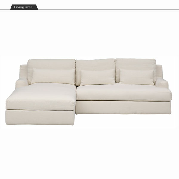 【HALO】PANAMA CHAISE LOUNGE SOFA IV LHF 北欧スタイル家具インテリア ファブリックカウチソファ アイボリー 左 LHF Nordic Furniture style 【開梱設置-MX】