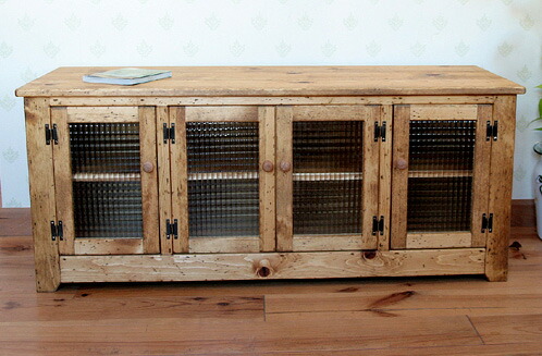 国産オリジナルオーダー家具 Rustic TV Board typeB 4枚木扉・1800 0220-tv-RT-502-180WD