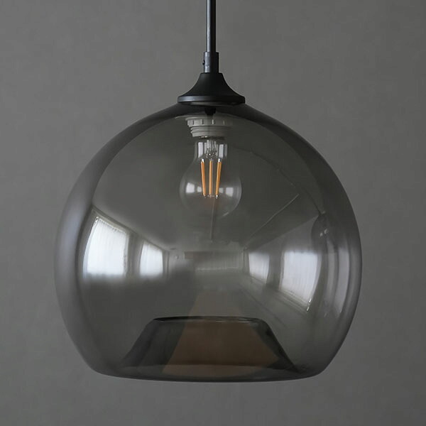 グレーグラスペンダントシェードラウンド|照明 Lighting Market