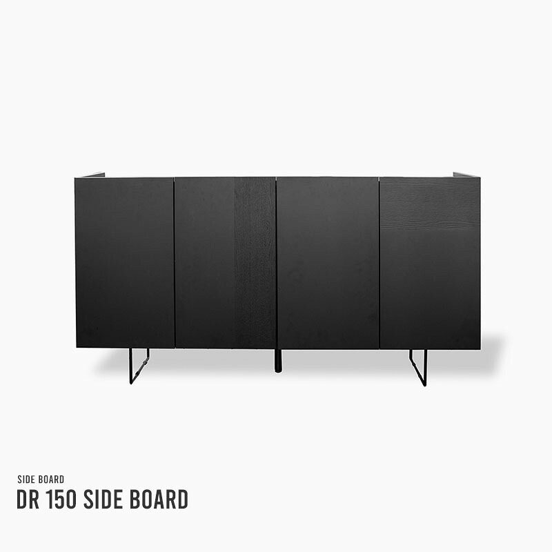 DR SIDEBOARD 150cm幅 ブラックサイドボード【開梱設置配送-M】