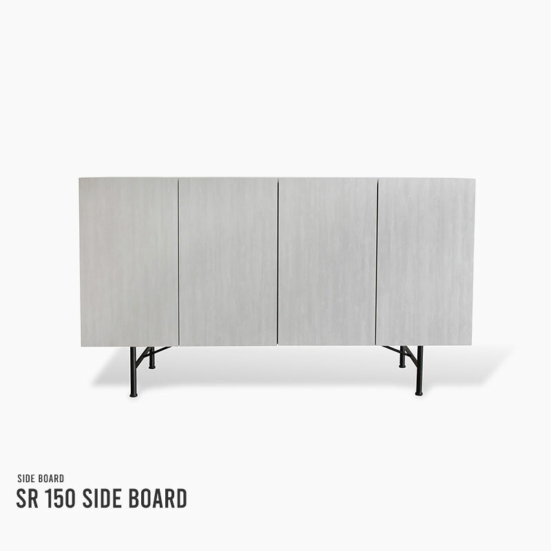 GART SR SIDE BOARD 150cm スチールレッグサイドボード ライトグレー ダークグレー【開梱設置配送-MX】