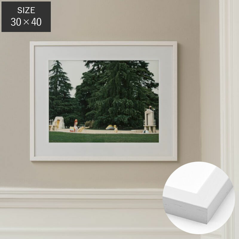 【受注販売】THE POSTER CLUB COLOR WOOD FRAME WHITE 50cm&times;70cm ザ・ポスタークラブ カラーウッドフレーム ホワイト 北欧アートポスター アートウォール｜照明　Lighting Market