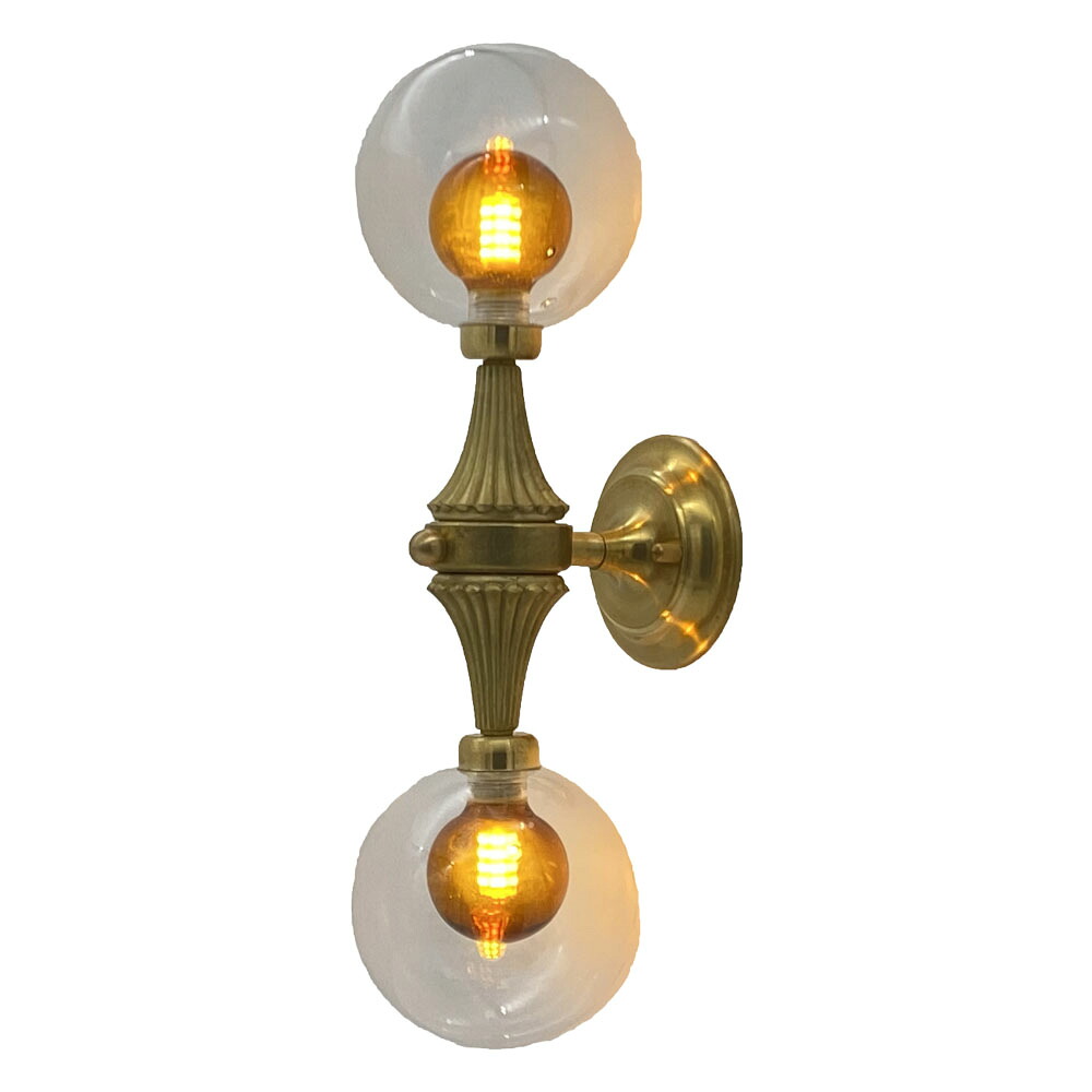 G9 Lamp 2灯ウォールランプ 屋内用 壁面照明 ライト 2色展開 ゴールド アンティーク G9LED電球付き G9W21G 02