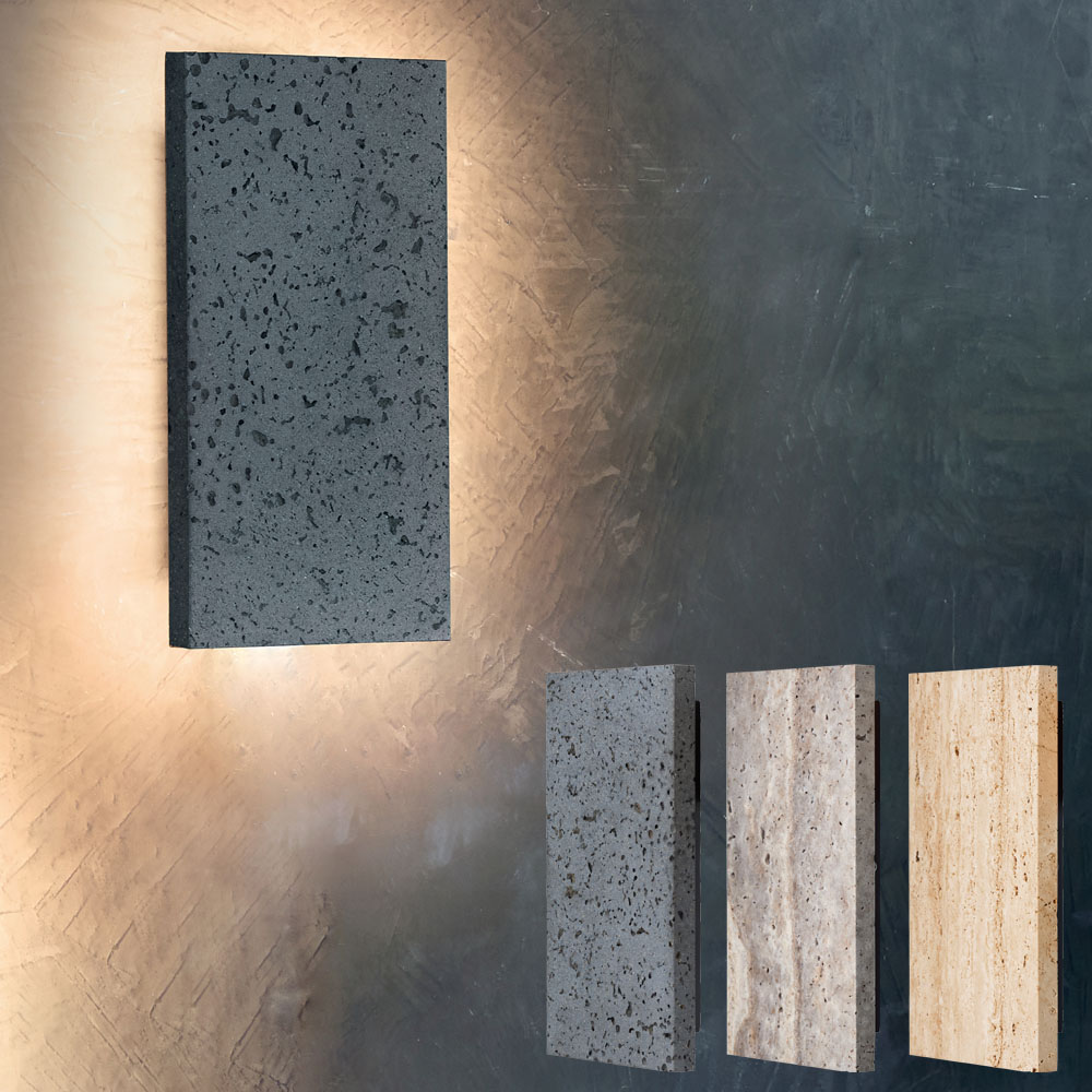Noir LED-wall light rectangle ノワールLEDウォールライト レクタングル ライトグレー ブラック ベージュ|照明 Lighting Market