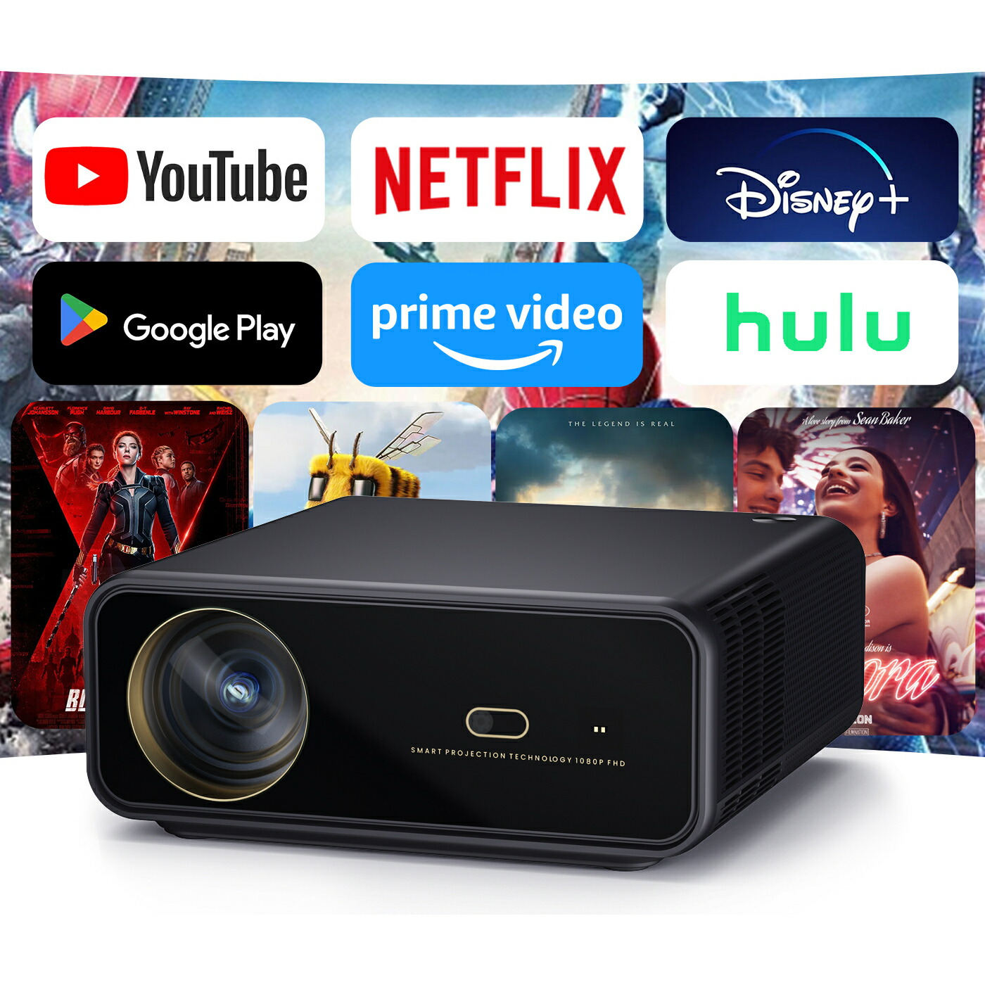 楽天市場】【送料無料】プロジェクター 4K【Netflixライセンス