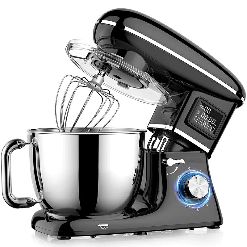 スタンドミキサー 6.5L 大容量 卓上ミキサー 一台三役 6段階速度調節可能 多機能メタルミキサー キッチンエイド 3種類アタッチメント付き 【スタンドミキサー】【撹拌機】【卓上ミキサー】【業務用ミキサー】【生クリーム】【ミキシング】｜lightストア