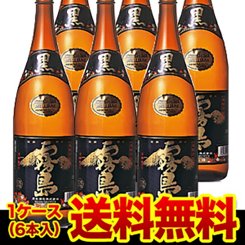 黒霧島 本格芋焼酎芋焼酎 25度 1.8L&times;6本宮崎県 霧島酒造【1.8L瓶】【6本販売】【送料無料】［1,800ml］[長S]｜お酒の専門店　リカマン店