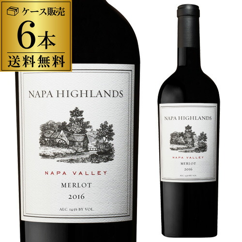1本あたり4,330円(税込) 送料無料 ナパ ハイランズ メルロー 2023 750ml 6本入 アメリカ カリフォルニア ナパヴァレー ケース 浜運