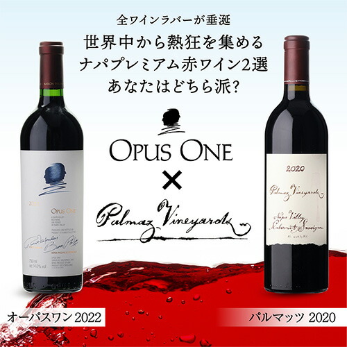 ワインセット ナパの2大プレミアム赤 オーパスワン 2022 ＆パルマッツ 2020 2本セット 4弾 750ml 2本入 浜運【送料無料】 父の日 お中元