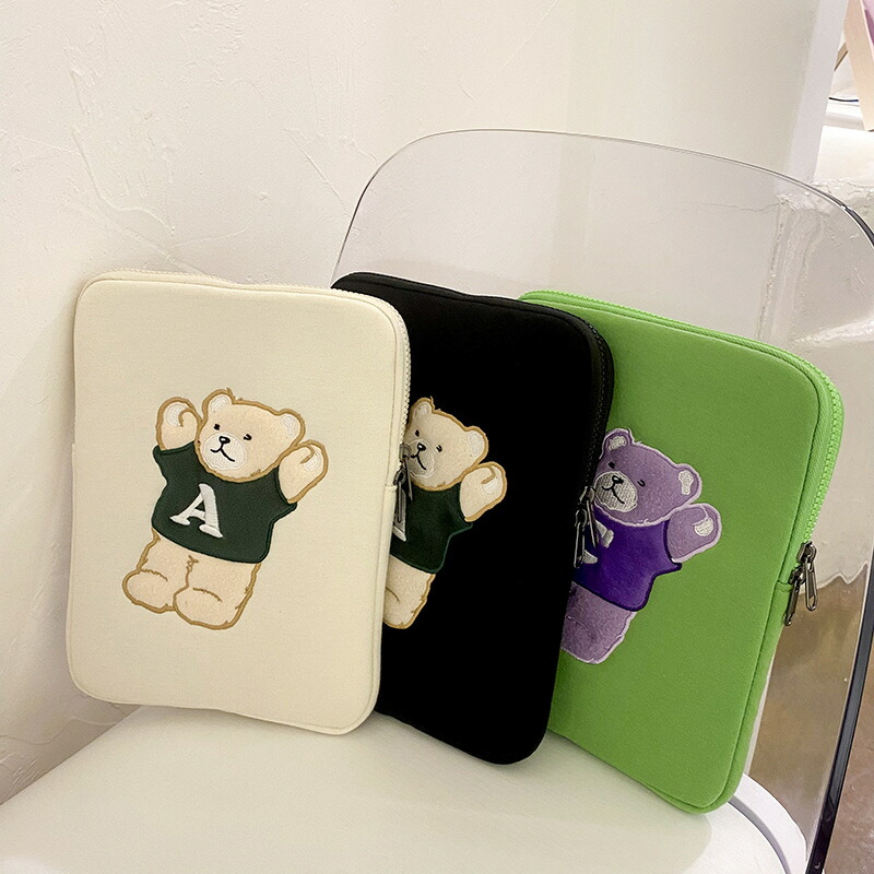 送料無料 11/13/15インチ パソコンケース PCケース 熊 クマ bear ベア Macbook iMac マックブック インナーケース ライナーバッグ バッグ 保護ケース ノート用 スリーブケース ブリーフケース カバン PCバッグ ブリーフィング かわいい おしゃれ 楽天海外通販画像