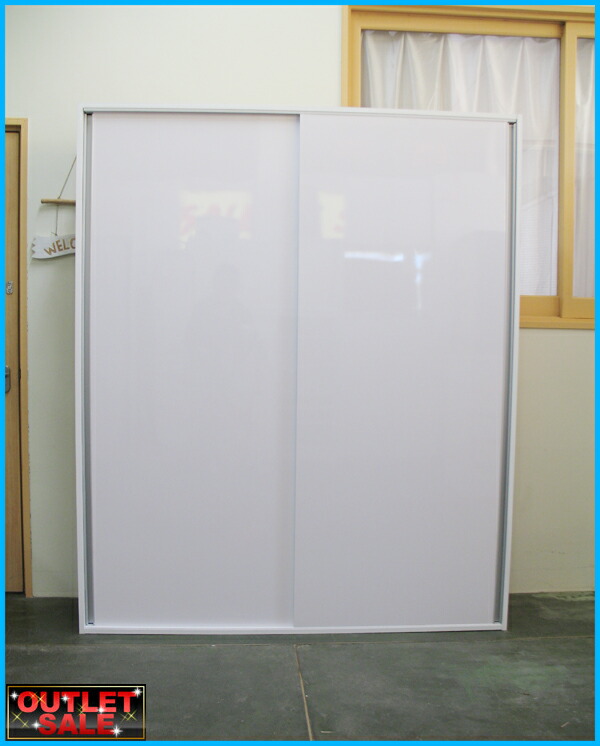 楽天市場 台数限定アウトレット 日本製 薄型引き戸壁面収納 幅150cm アウトレットショップライク