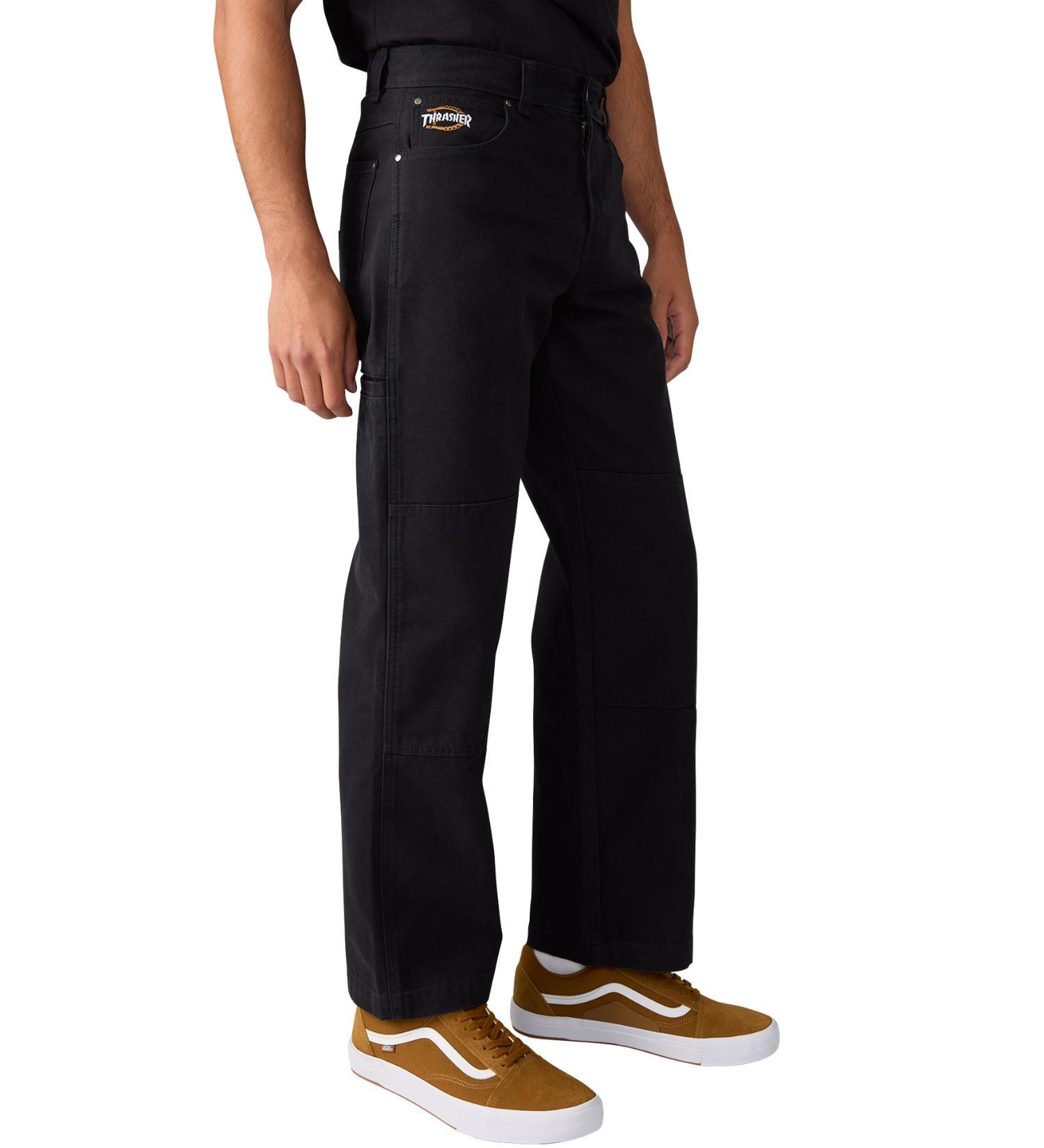 【Dickies x THRASHER】Double knee pants ディッキーズ ダブルニーパンツ ブラック
