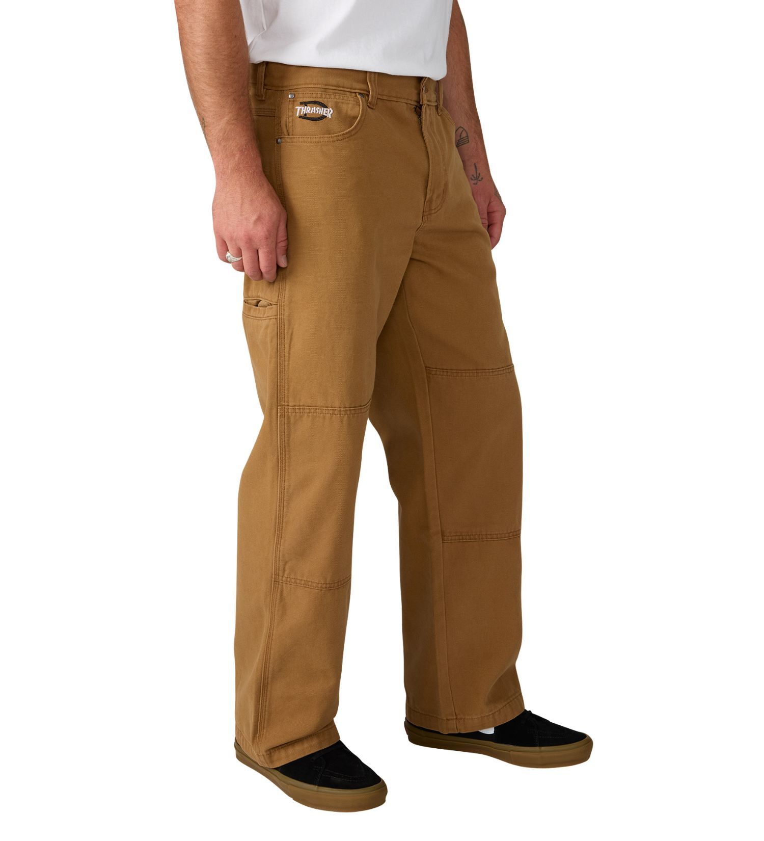 【Dickies x THRASHER】Double knee pants ディッキーズ ダブルニーパンツ ブラウン