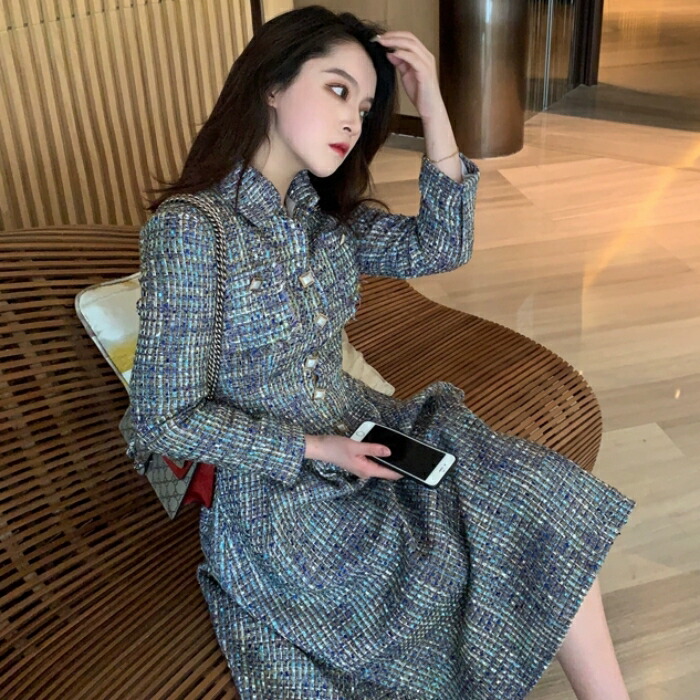 フェミニン ツイード ミニ ワンピース 長袖 オシャレ 可愛い 楽天市場】ツイード ミニワンピース ミニワンピ [E3462
