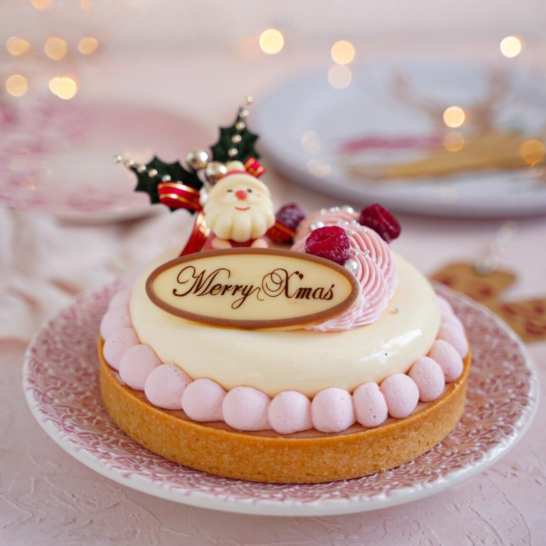 完成度の高いフォトジェニックなケーキ★ クリスマスケーキ #イチゴのホワイトクリスマス 5号 タルト いちご ケーキ 価格6,480円 (税込)