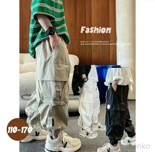 【送料無料】春 夏 ボトムス ロングパンツ ボーイズ 男の子 パンツ ストレッチ カーゴパンツ ズボン 子ども テーパードパンツ サルエルパンツ ゆったり