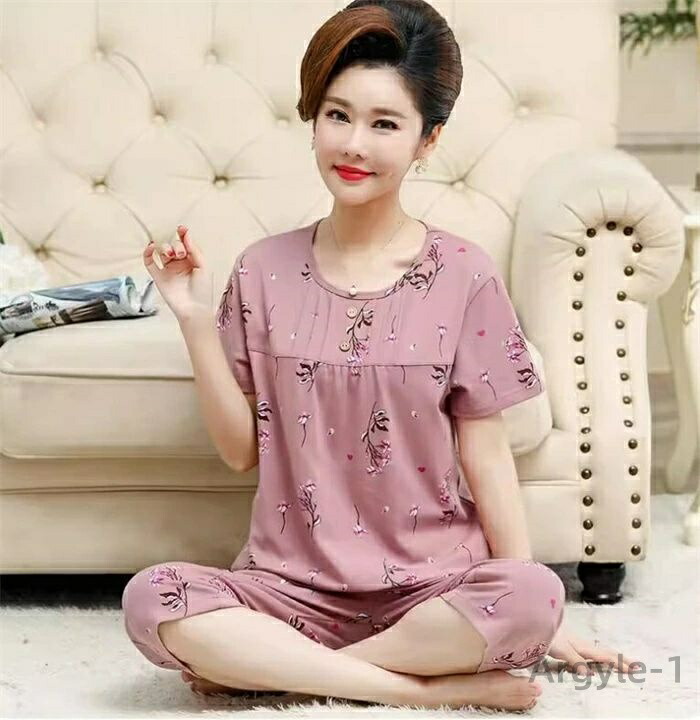 【送料無料】レディース 半袖 ルームウェア 上下セット シニア 部屋着 Tシャツ パンツ ウエストゴム ゆったり おしゃれ 肌触りがいい