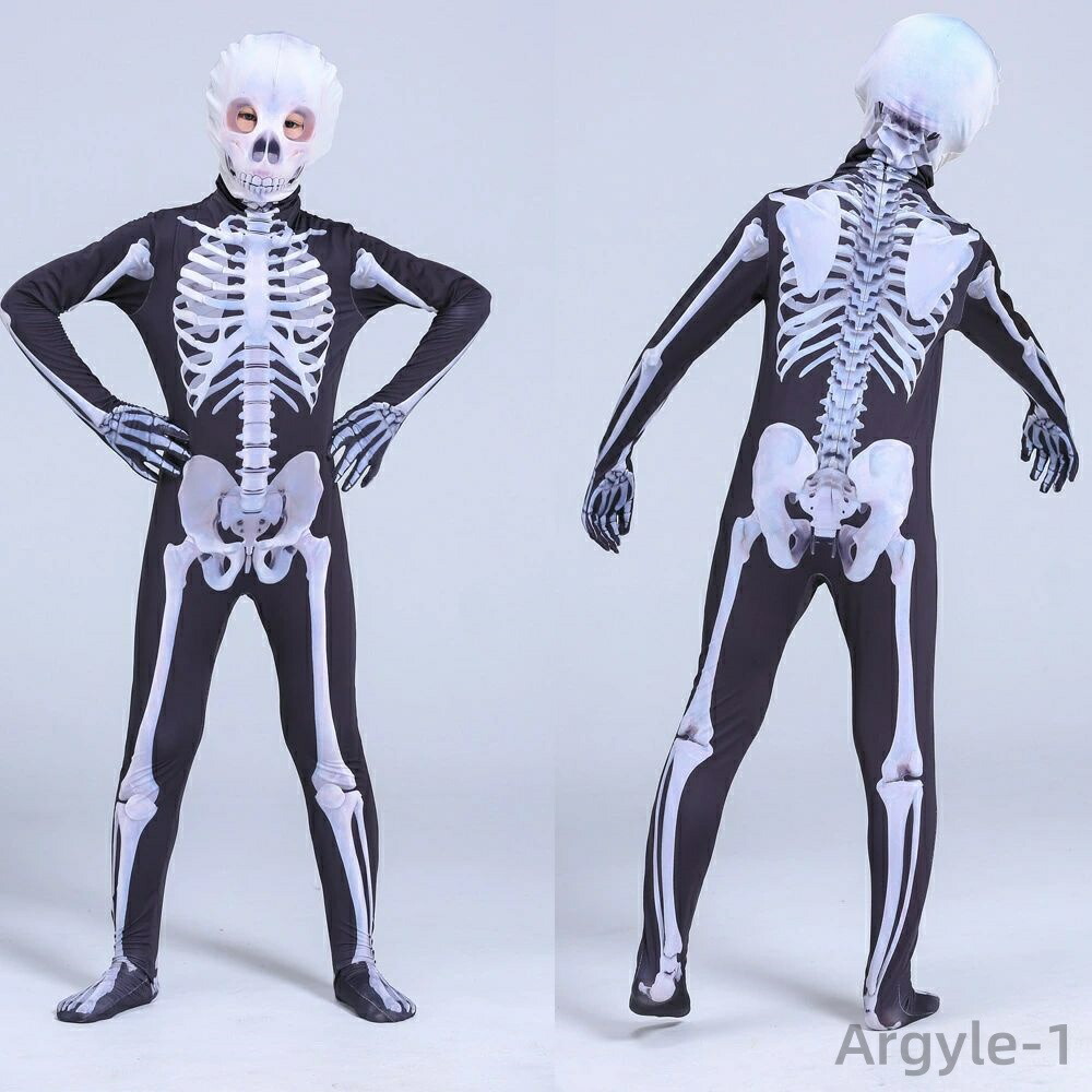 【送料無料】ハロウィン衣装 子供 骨 仮装 男の子 お面付き 女の子 コスチューム ゾンビ スケルトン 大人用 骸骨 コスプレ衣装 子供用