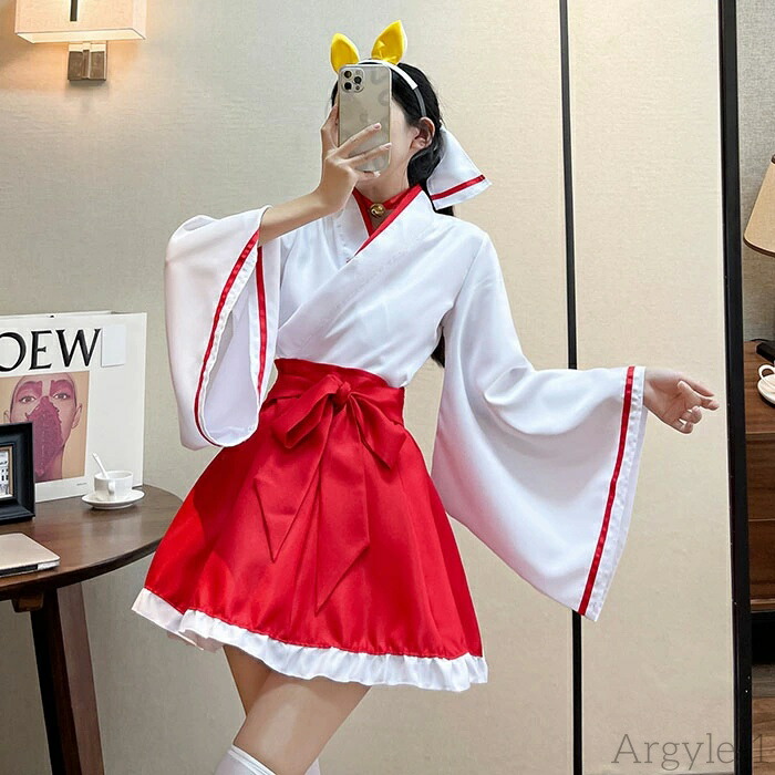 【送料無料】ハロウィン コスプレ 和服 着物 コスプレ 袴風 衣装 和風 ミニドレス 和装 レディース コスプレ衣装 コスチューム ダンス 舞台 ステージ 大人用 袴