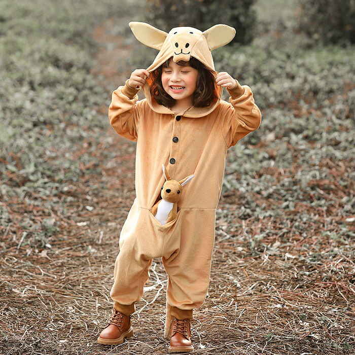 【送料無料】着ぐるみ 子供 キッズ 衣装 子供服 着ぐるみ 動物 ハロウィン クリスマス カンガルー コスプレ コスチューム ハロウィン 衣装 可愛い 衣装 コスチューム