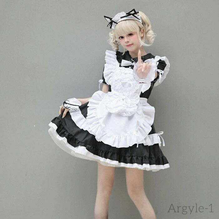 【送料無料】ハロウィン コスプレ レディース 可愛い 耳カチューシャ メイド 仮装 衣装 半袖 ワンピース 女性 かわいい ハロウィンコスプレ ワンピース レディース 大人