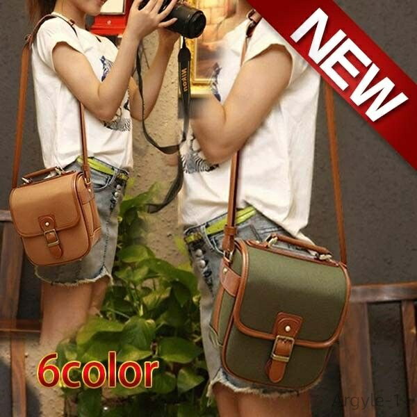 【送料無料】 カメラバッグ 一眼レフカメラバッグ カメラショルダーバッグ 多機能 実用的 防水 キャンバス 旅行 一眼レフ おしゃれ アウトドア撮影に適用 男女兼用 PU