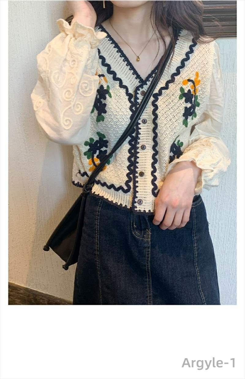 【送料無料】刺繍 レース 切り替えデザイン 襟なし Vネック 萌袖 フレアスリーブ 長袖 袖あり ミディアム丈 カットソー ブラウス デート｜雑貨専門店ライキー　店