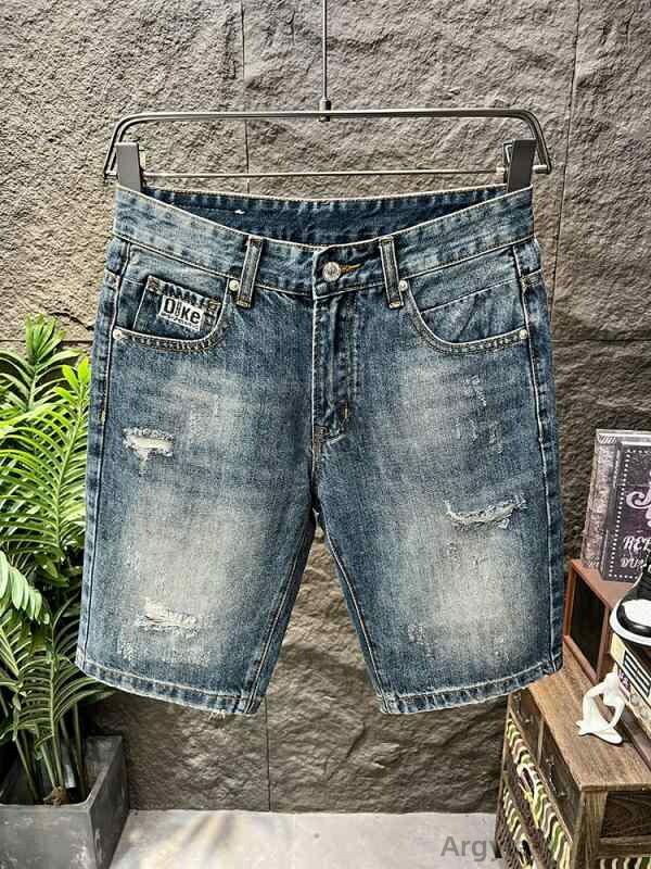【送料無料】デニムショートパンツ メンズ 夏 ダメージ加工 ユーズド加工 細身 ウォッシュブルー 流行 個性的 ハーフ丈 ミドルウエスト ストレートフィット 接触冷感 綿 ポリエステル｜雑貨専門店ライキー　店 7,820円