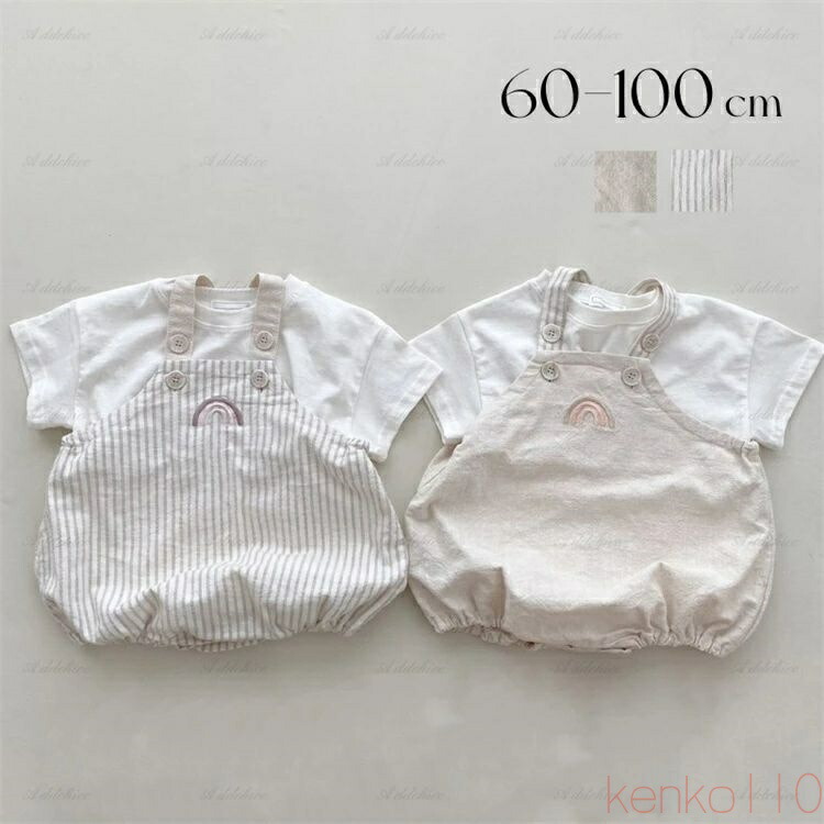 【送料無料】ベビー ベビー服 カバーオール ロンパース Ｔシャツ トップス 新生児 赤ちゃん ベビー服 春 秋 子供服 女の子 お部屋着 春 夏服 出産祝い 可愛い シンプル 綿95