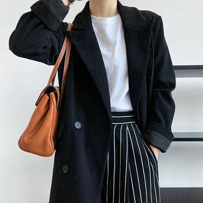【送料無料】チェスターコート レディース ロング コーデュロイ アウター ロングコート コート 韓国ファッション 春 秋 冬 暖かい あったか 大きいサイズ シンプル ゆったり