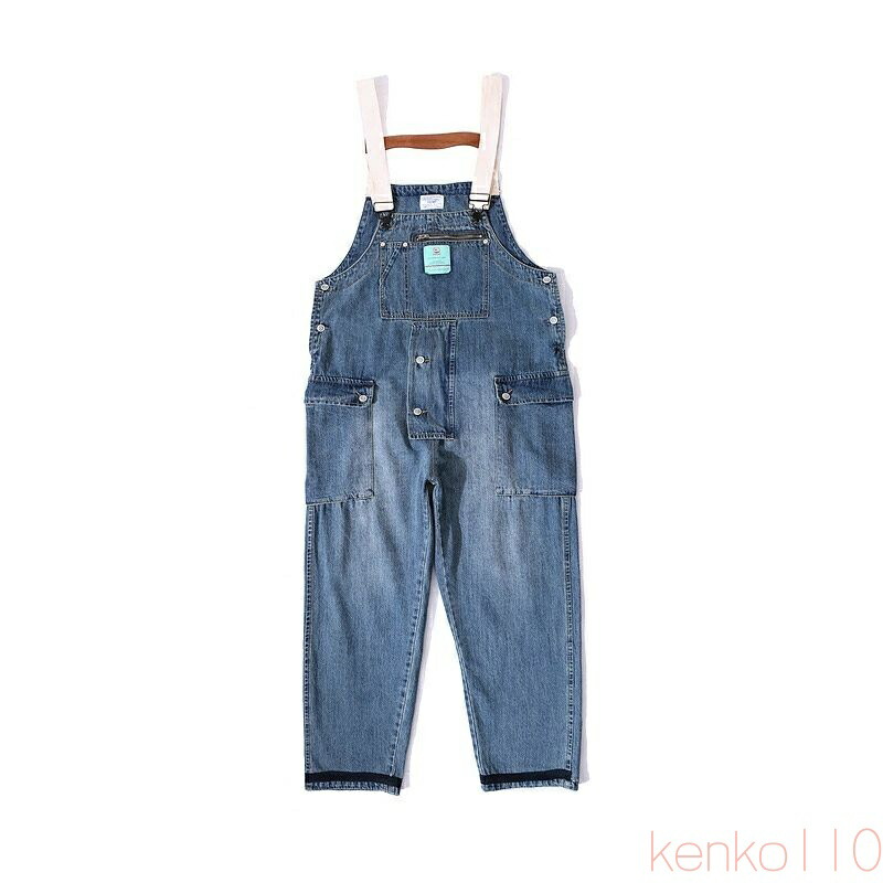 【送料無料】オーバーオール メンズ サロペット ワイド デニム アメカジ 多ポケット 秋 パンツ つなぎ 秋冬 おしゃれ 作業着 オールインワン ボトムス 大きいサイズ 20代 30