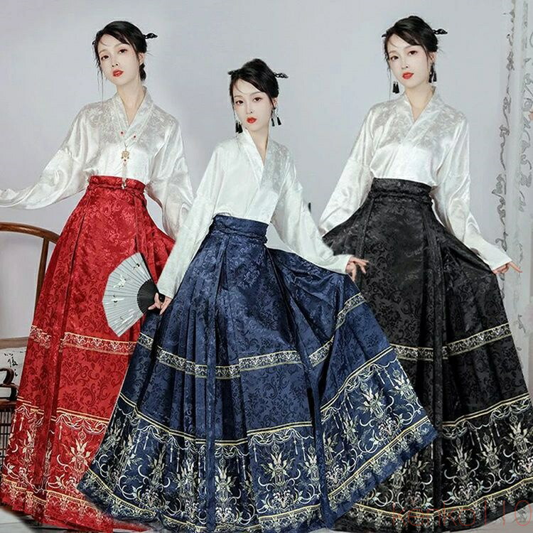 【送料無料】マミアンスカート ラップスカート 巻きスカート ハイウエストスカート スカート ロング ヴィンテージ韓服馬の顔スカート女性中国の伝統的な韓服プリーツスカー